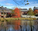 Lake-Andrews-and-Olin-Arts-Center-in-autumn