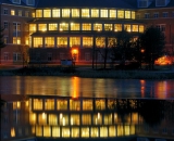 Pettengill-Hall-across-Lake-Andrews-at-dawn_DSC01328