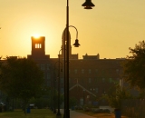 sunrise-from-railroad-park-with-city-hall-and-bates-tower-Lewiston_DSC05281