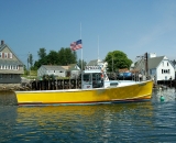 yellow-fishing-boat-at-anchor-in-Cutler-Harbor_DSC08365