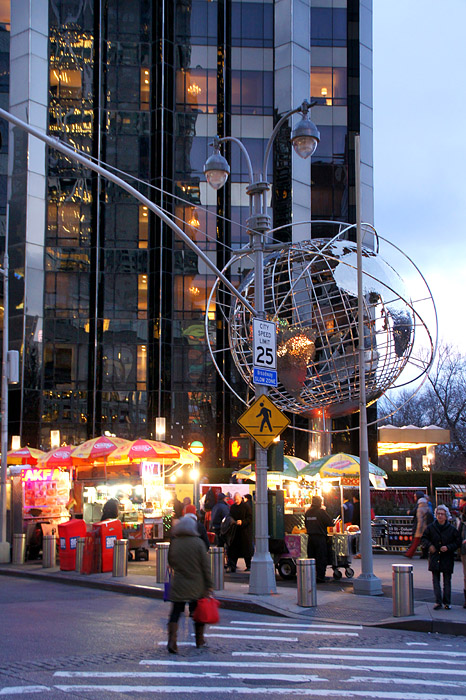 Street scene at Columbus Circle