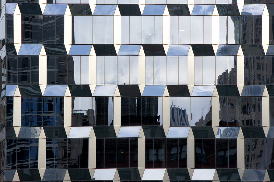 Mirrored skyscraper facade-01
