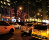 Traffic on 6th Avenue at Christmas time