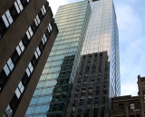 Skyscrapers on 5th Avenue opposite Rockefeller Plaza